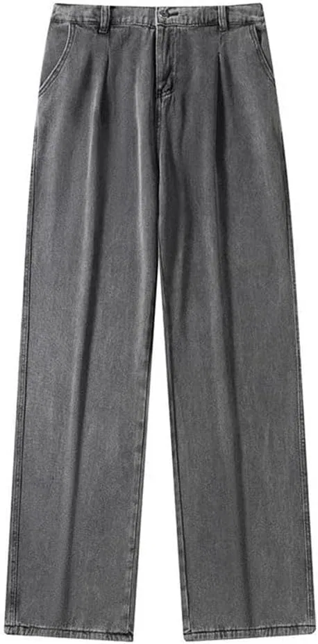 Джинсы прямые свободные Men’s Classic Solid, серый — фото 4
