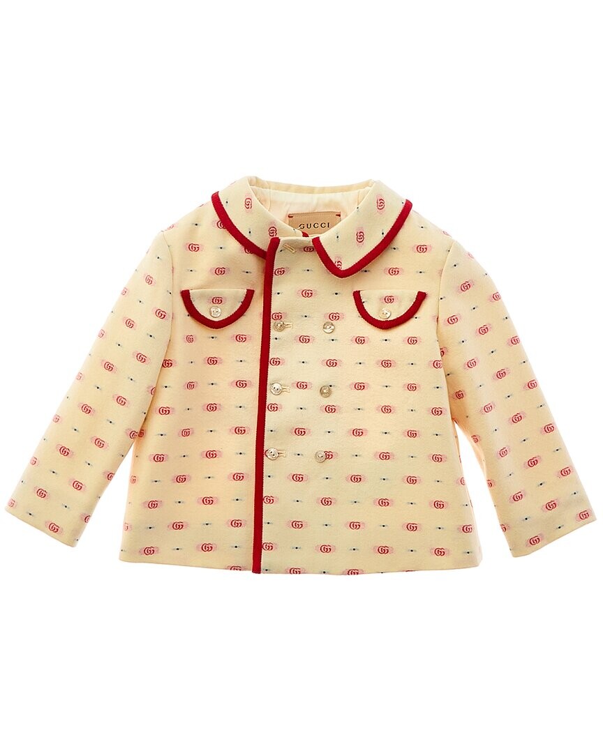 

Рубашка Gucci из смесовой шерсти, бежевый