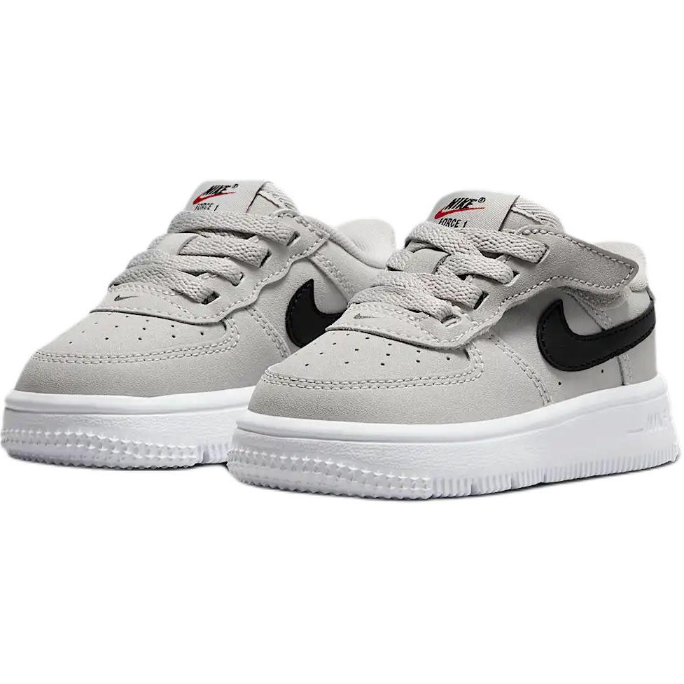 Nike Force 1 low lv8 easyon нескользящие износостойкие низкие детские ботинки gray/white/black для малышей — фото 4