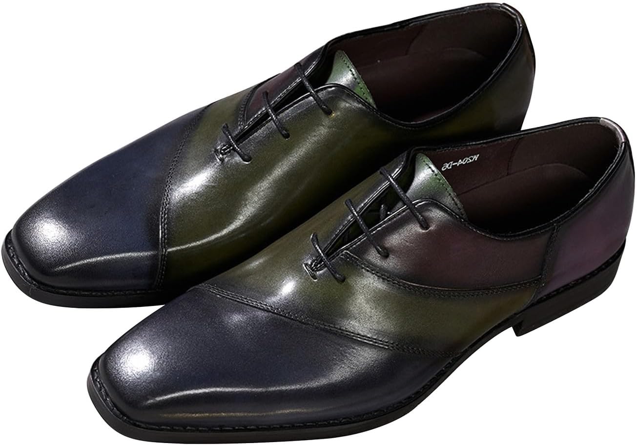 

Мужские туфли-оксфорды из натуральной кожи зеленого цвета Santimon, зеленый