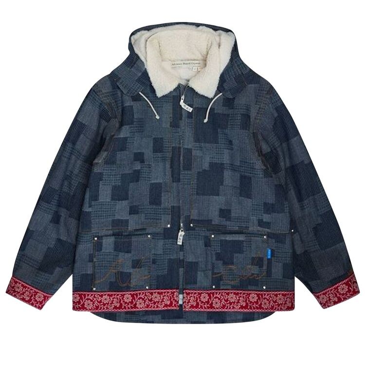 

Худи Advisory Board Crystals Crystal Rivet Patchwork Denim Hoodie Blue/Red, синий