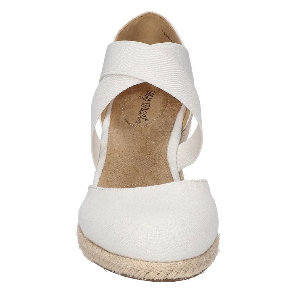 Туфли на танкетке Pari espadrille от Easy Street, white canvas — фото 3