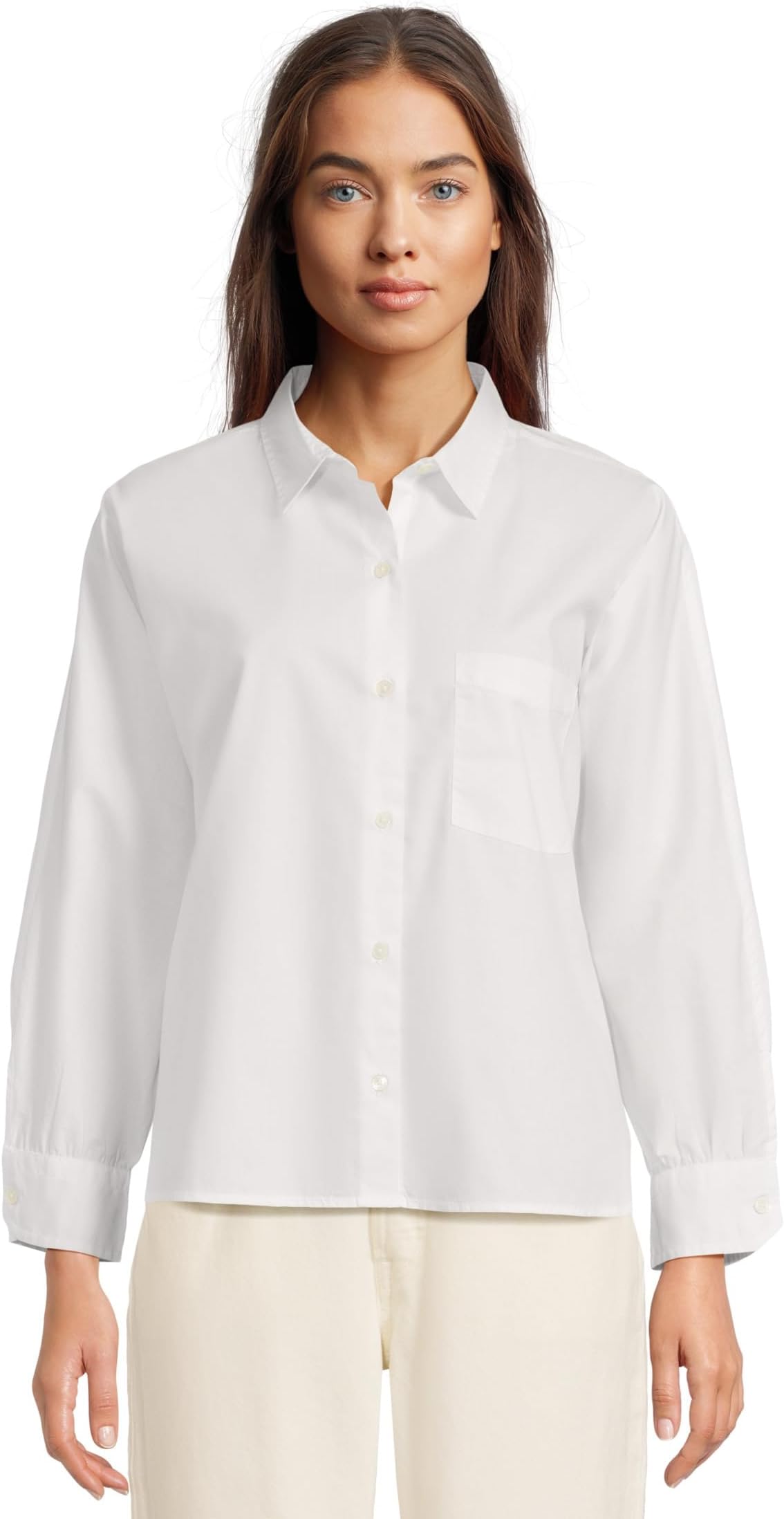 

Рубашка Lilla P Dolman Sleeve Button-Down Shirt, белый