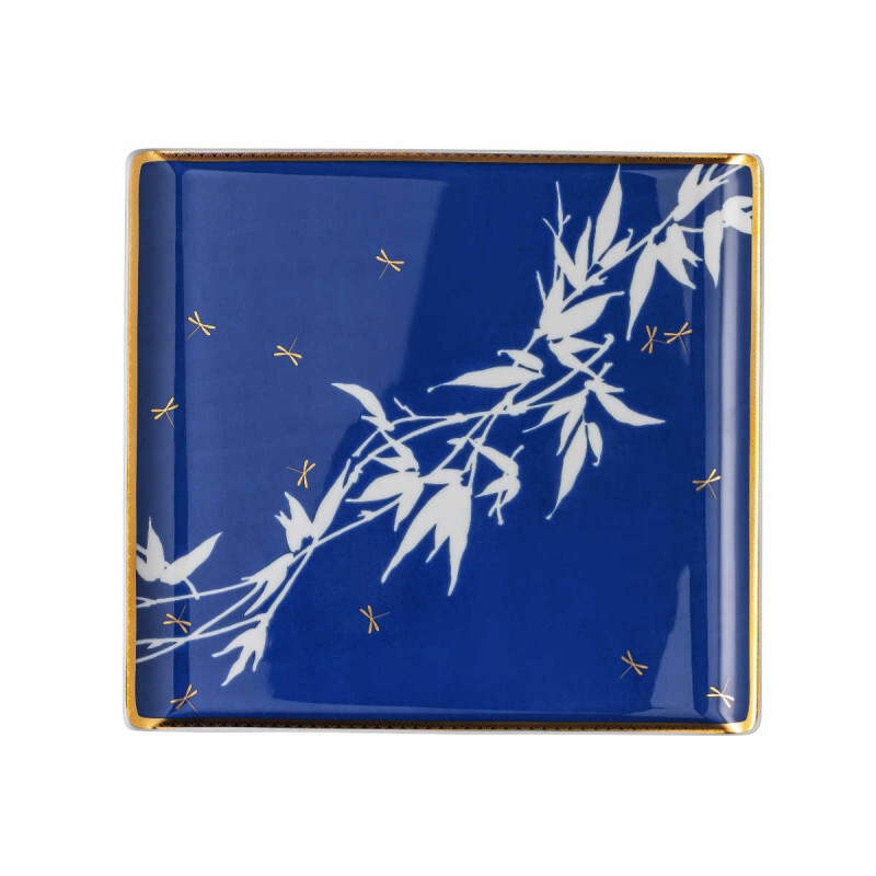

Тарелка Heritage Turandot синяя плоская 26x24 см Rosenthal, белый/синий/золотой