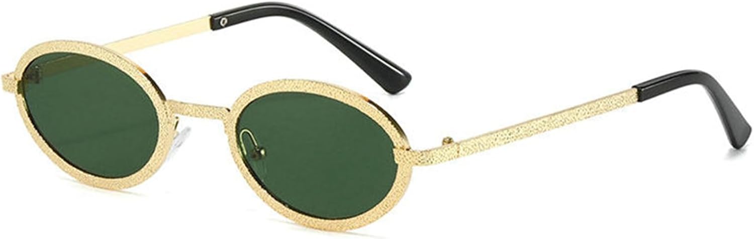 

Солнцезащитные очки Willochra в винтажном стиле металл-панк, модель 2025, мужские, дизайнерские, маленькие, овальные, ретро, ​​модные, для активного отдыха, женские, милые, Green