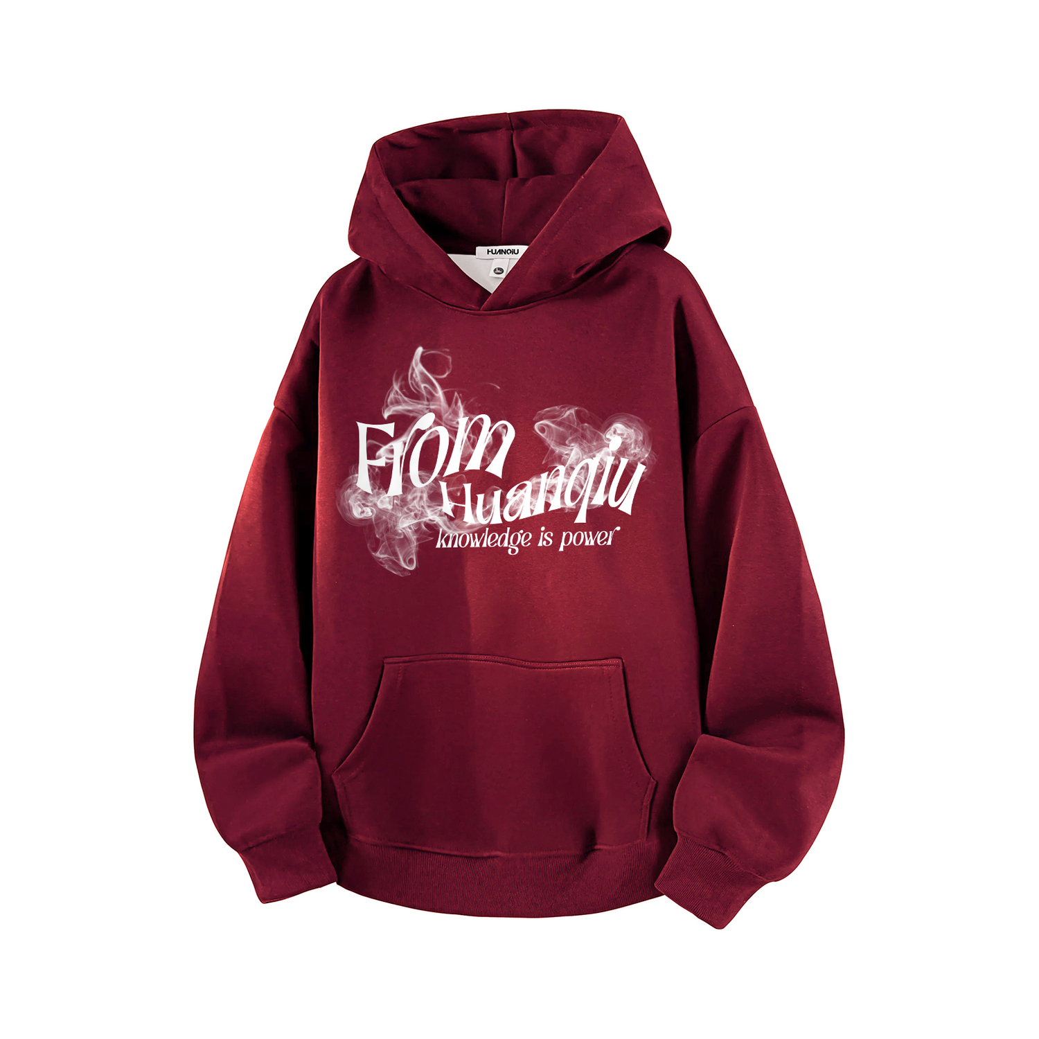 

Толстовка Unisex Hooded Moderate Heavyweight HUANQIU, burgundy