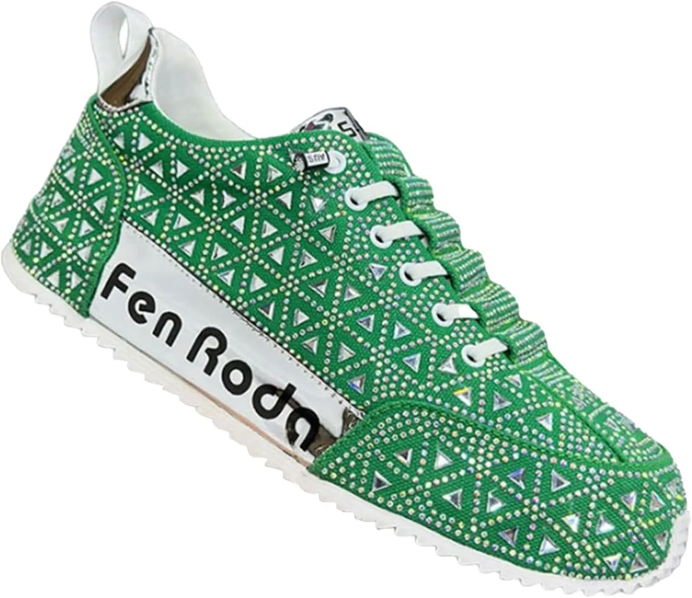 Turnschuhe Herren - Кроссовки Herren Bequeme Herren-Sneaker Aus Atmungsaktivem Stoff Mit Strass-Print Stilvolle Und Vielseitige Freizeitschuhe Generic, Grün