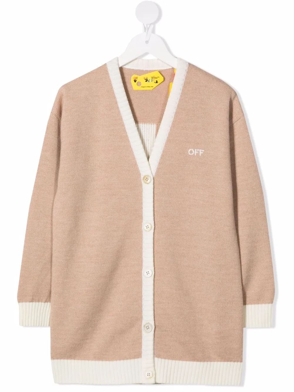

Кардиган с логотипом Arrows OFF-WHITE KIDS, коричневый