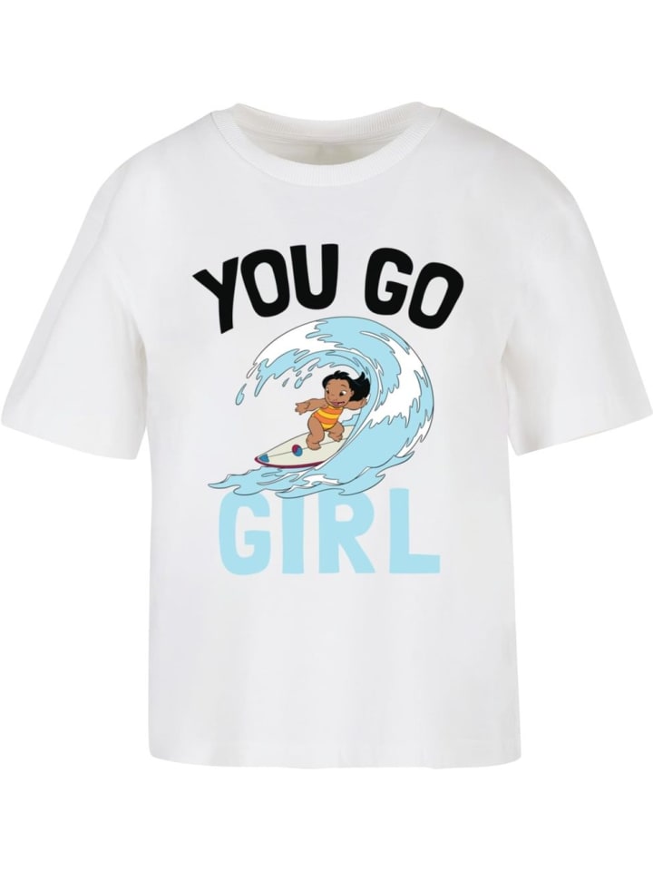 

Футболка Lilo & Stitch You Go Girl Tee белого цвета Merchcode