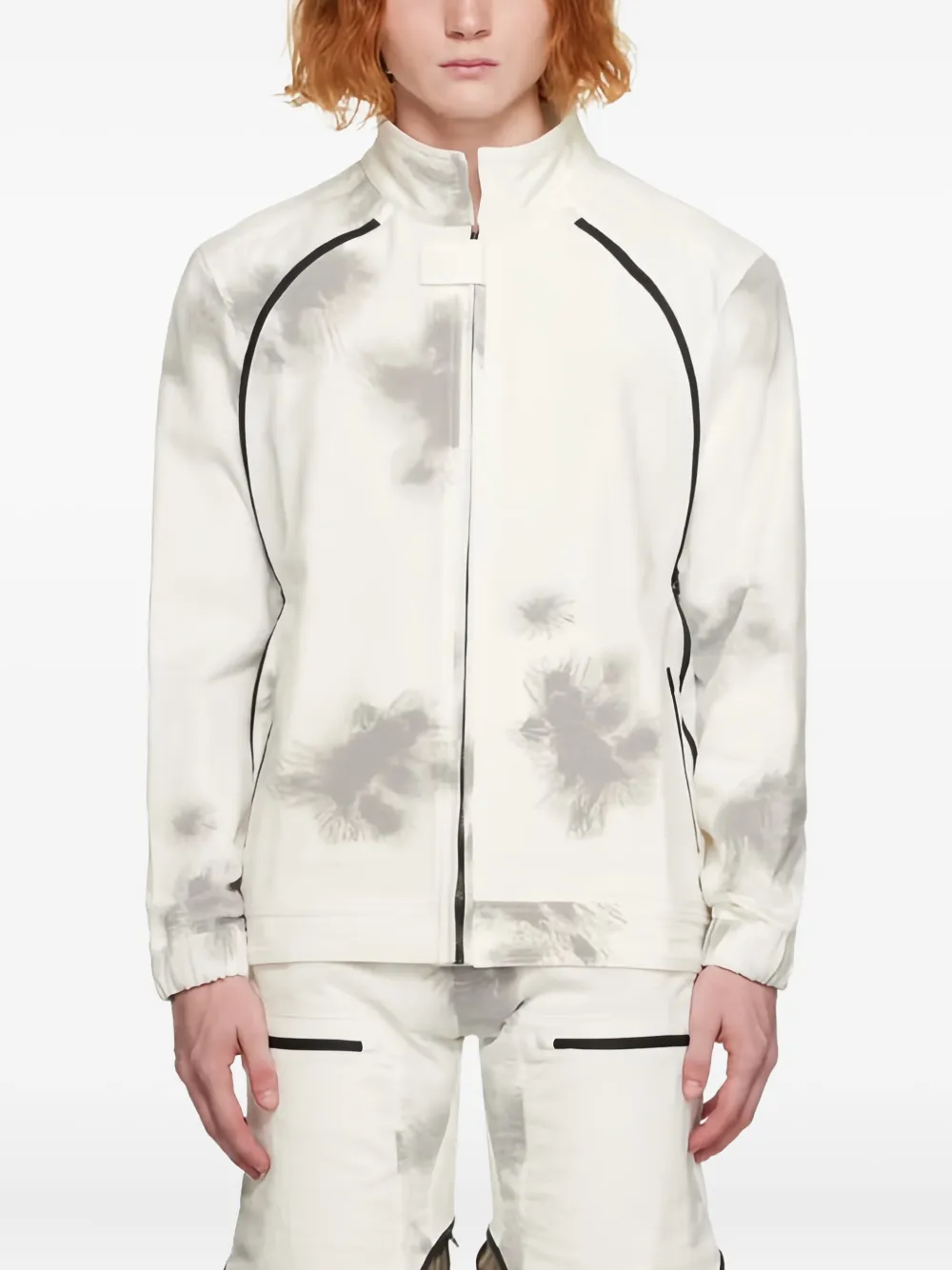 

Толстовка на молнии с тай-дай принтом Olly Shinder, белый