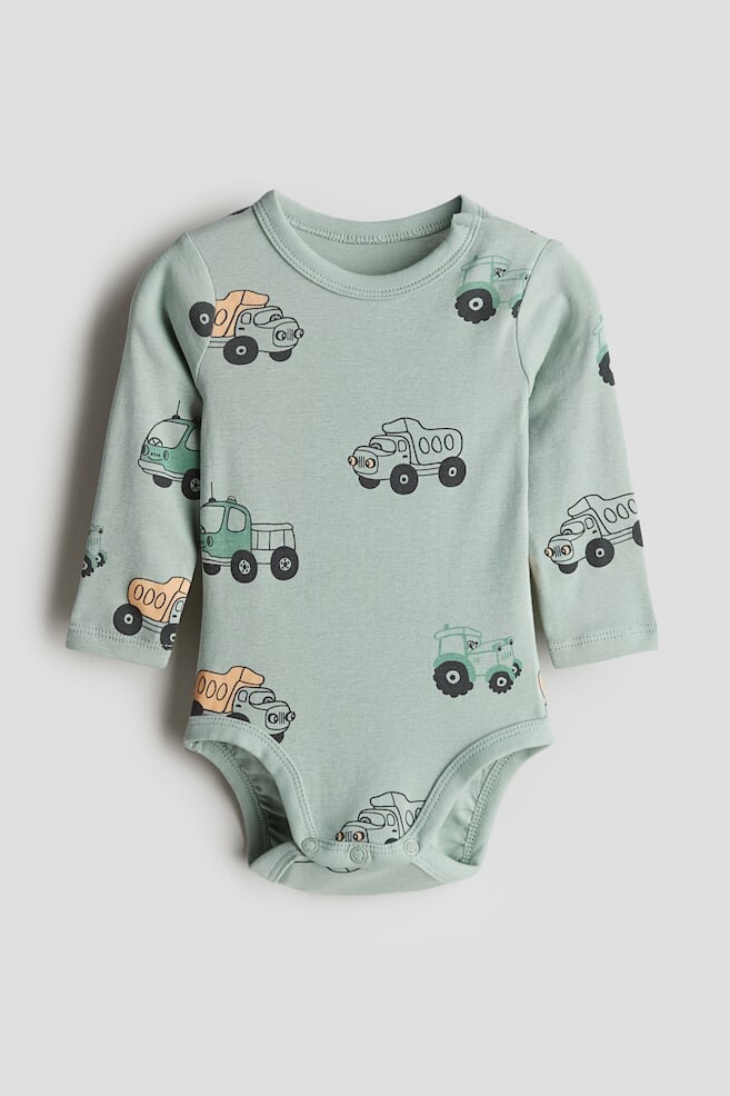 

Боди с длинными рукавами H&M, зеленый