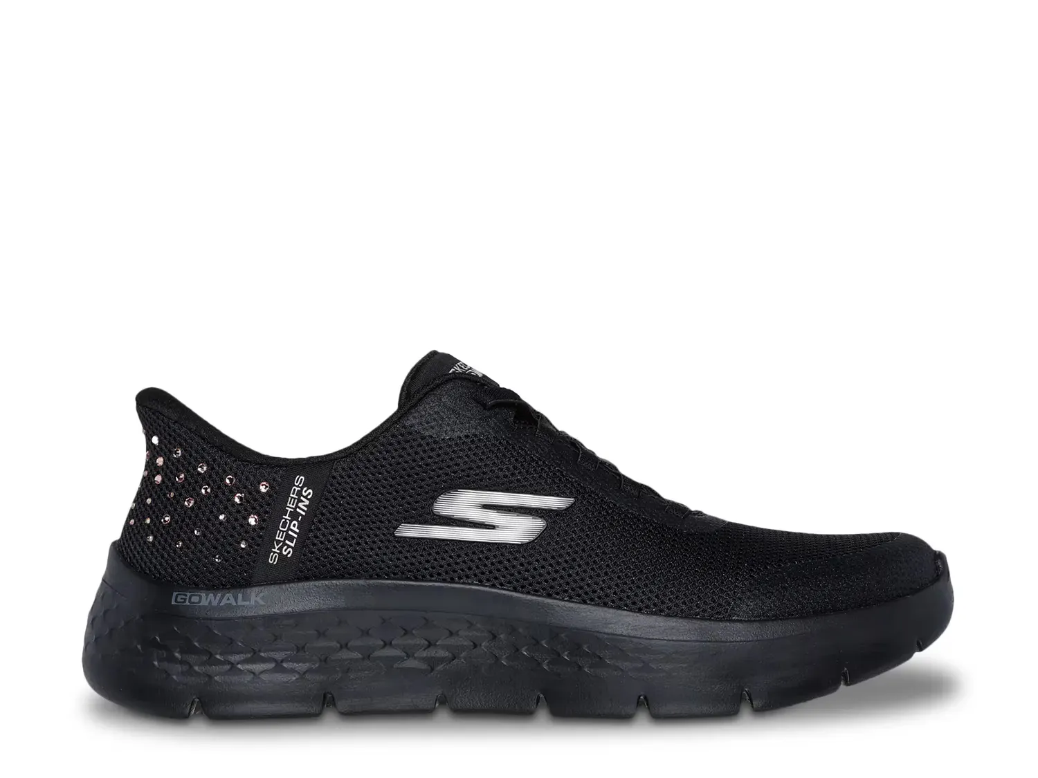 Hands Free Slip-ins GO WALK Flex Krysta Кроссовки - женские Skechers, Black/Pink — фото 3