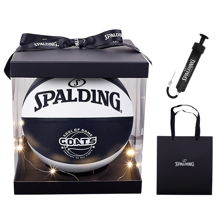 

SPALDING G.O.A.T.S Flower Ball Series Китай PU баскетбольный мяч черный белый размер 7 тренировочный unisex