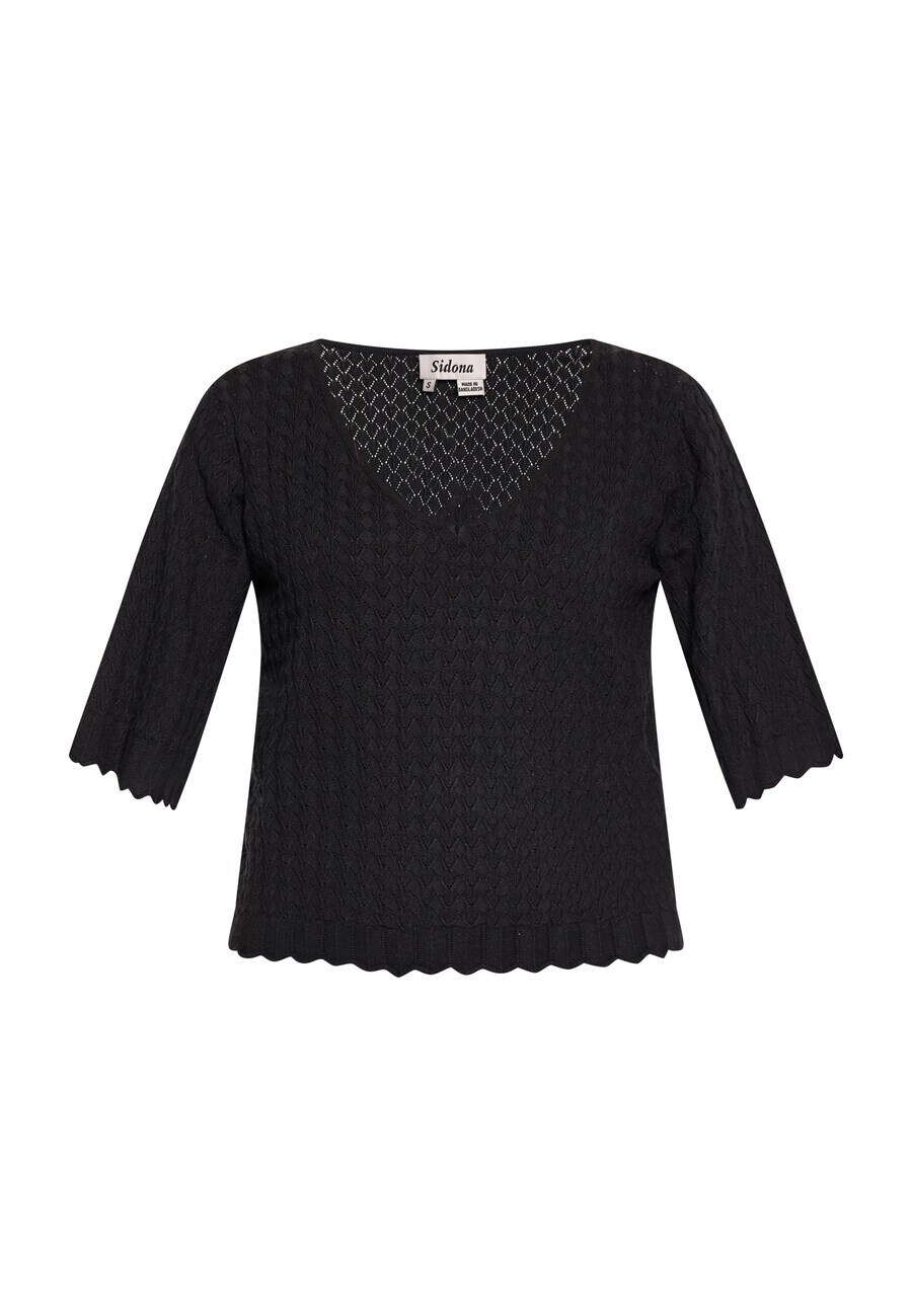 

Тонкий вязаный свитер Sidona Sweater, черный