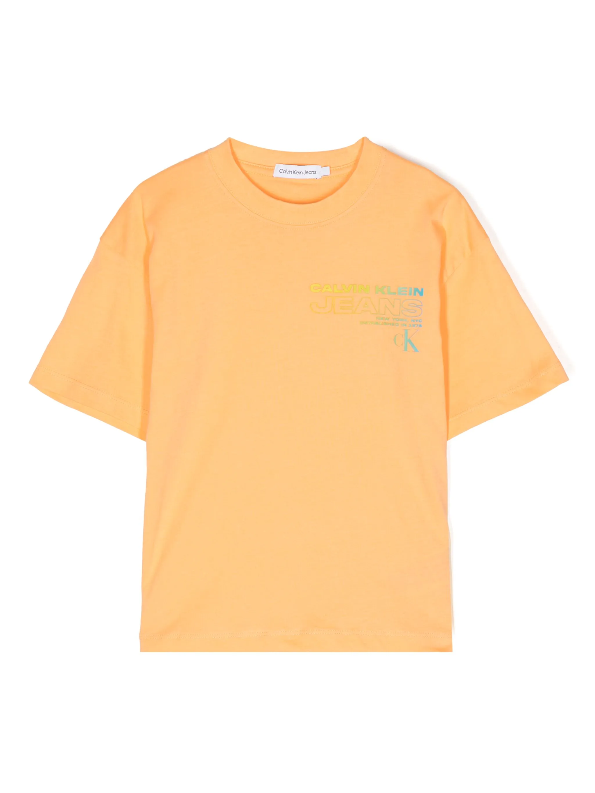 

Футболка с логотипом Calvin Klein Kids, оранжевый