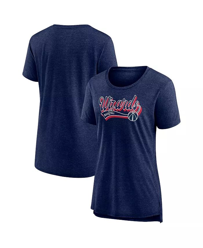 

Женская футболка Heather Navy Washington Wizards League Leader Tri-Blend Fanatics