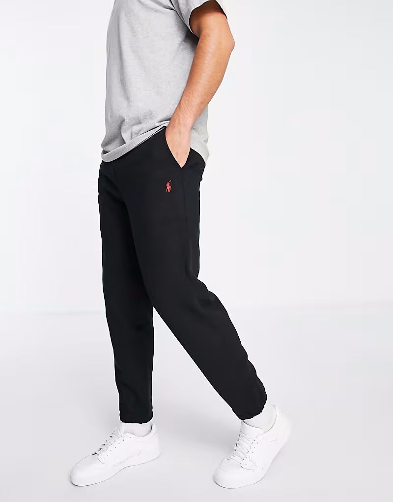

Черные джоггеры с манжетами и логотипом Polo Ralph Lauren