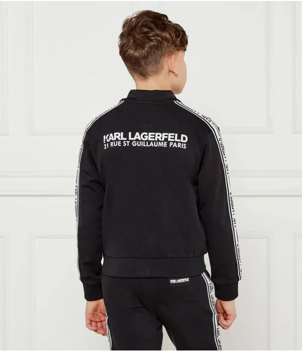 Толстовка Regular fit Karl Lagerfeld Kids, черный — фото 3