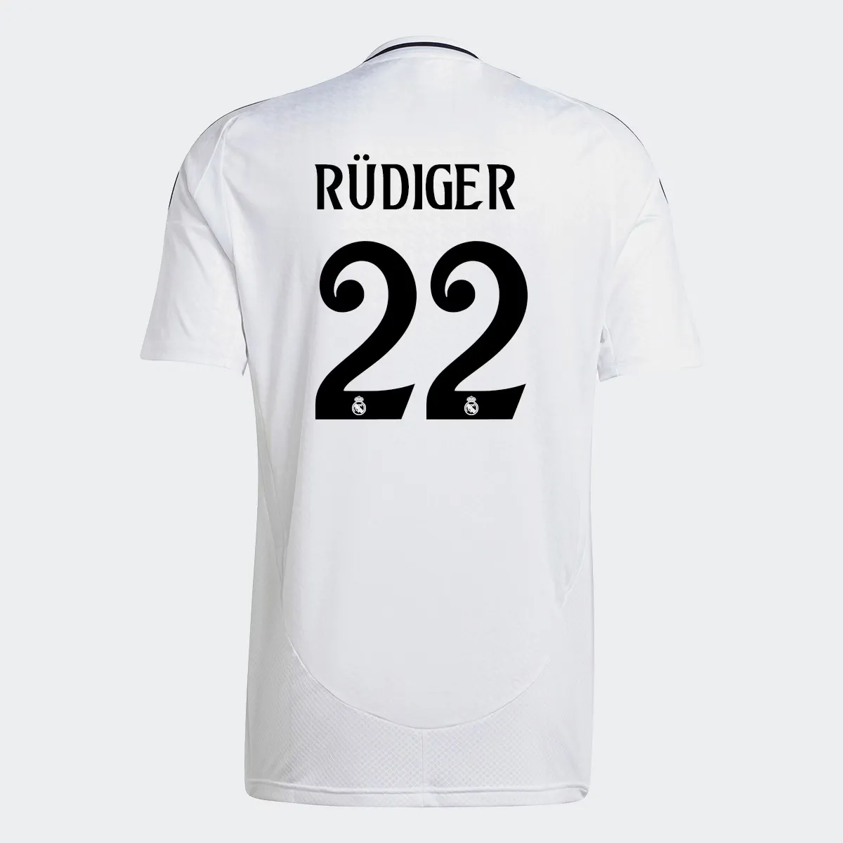 

Мужская домашняя футболка ФК «Реал Мадрид» 2024-2025 Rüdiger 22 Adidas, белый