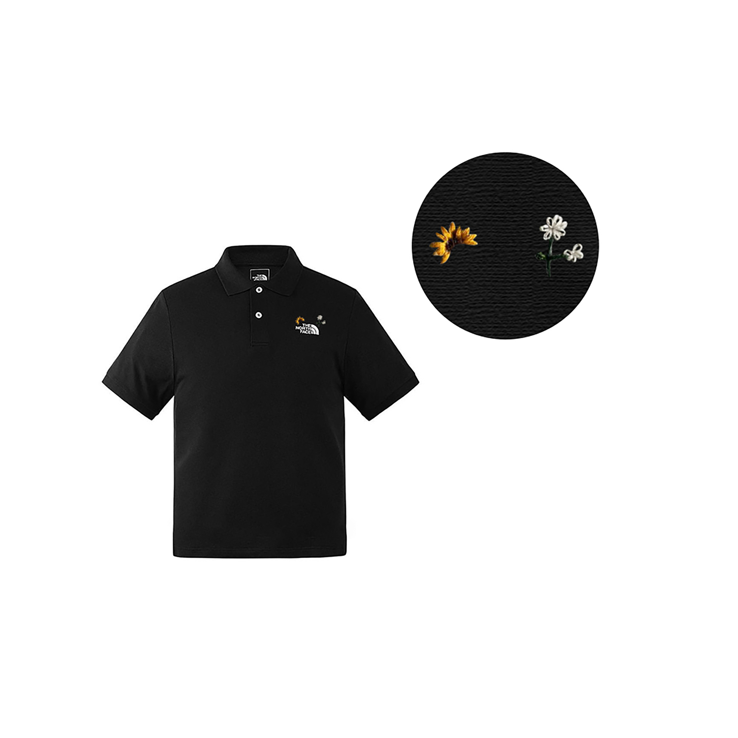 

THE NORTH FACE Мужская черная поло, Черный, THE NORTH FACE Мужская черная поло