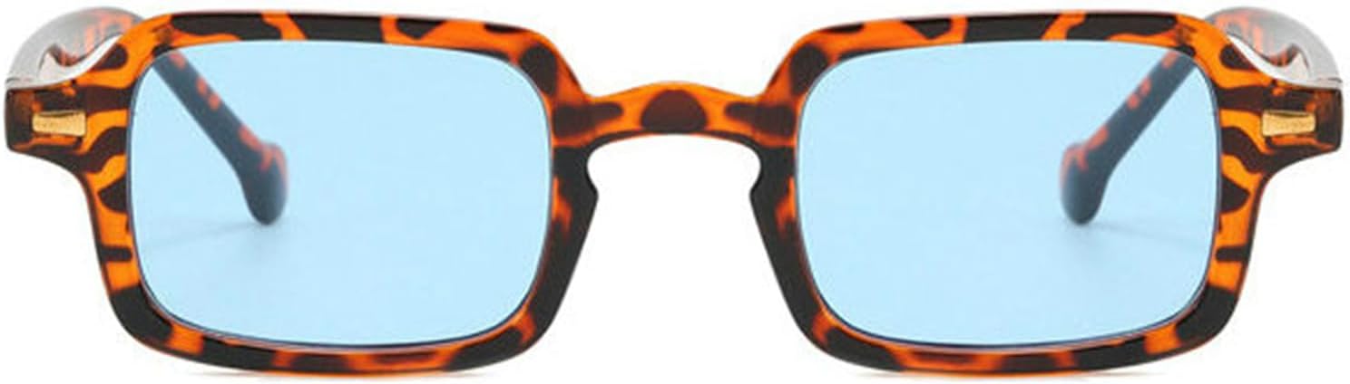 

Солнцезащитные очки Willochra Fashion Square для женщин, ретро-очки с заклепками, градиентные линзы, защита от УФ-излучения UV400 для мужчин, оранжевые солнцезащитные очки с леопардовым принтом, Leopard Blue