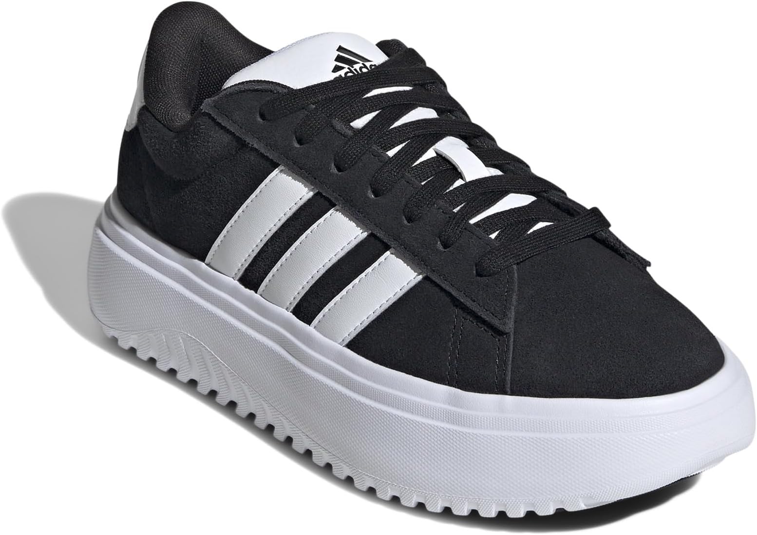 

Кроссовки adidas Grand Court Platform Suede, цвет Black/White/Black