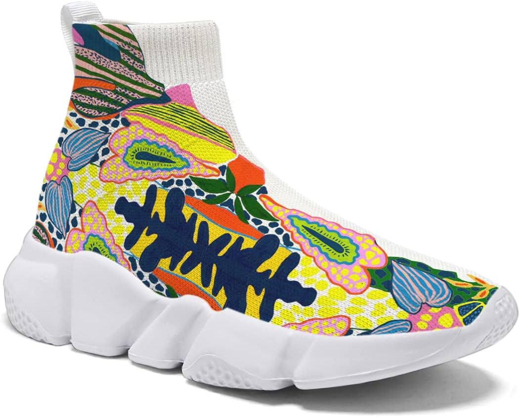 

Мужская модная обувь-граффити - кроссовки большого размера, абстрактные арт-носки для женщин Hetios, Abstract_art 07