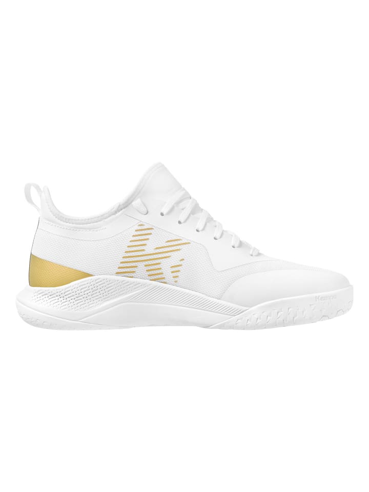 Kempa Кроссовки для занятий в помещении Courtfly Jr в бело-золотом цвете — фото 3