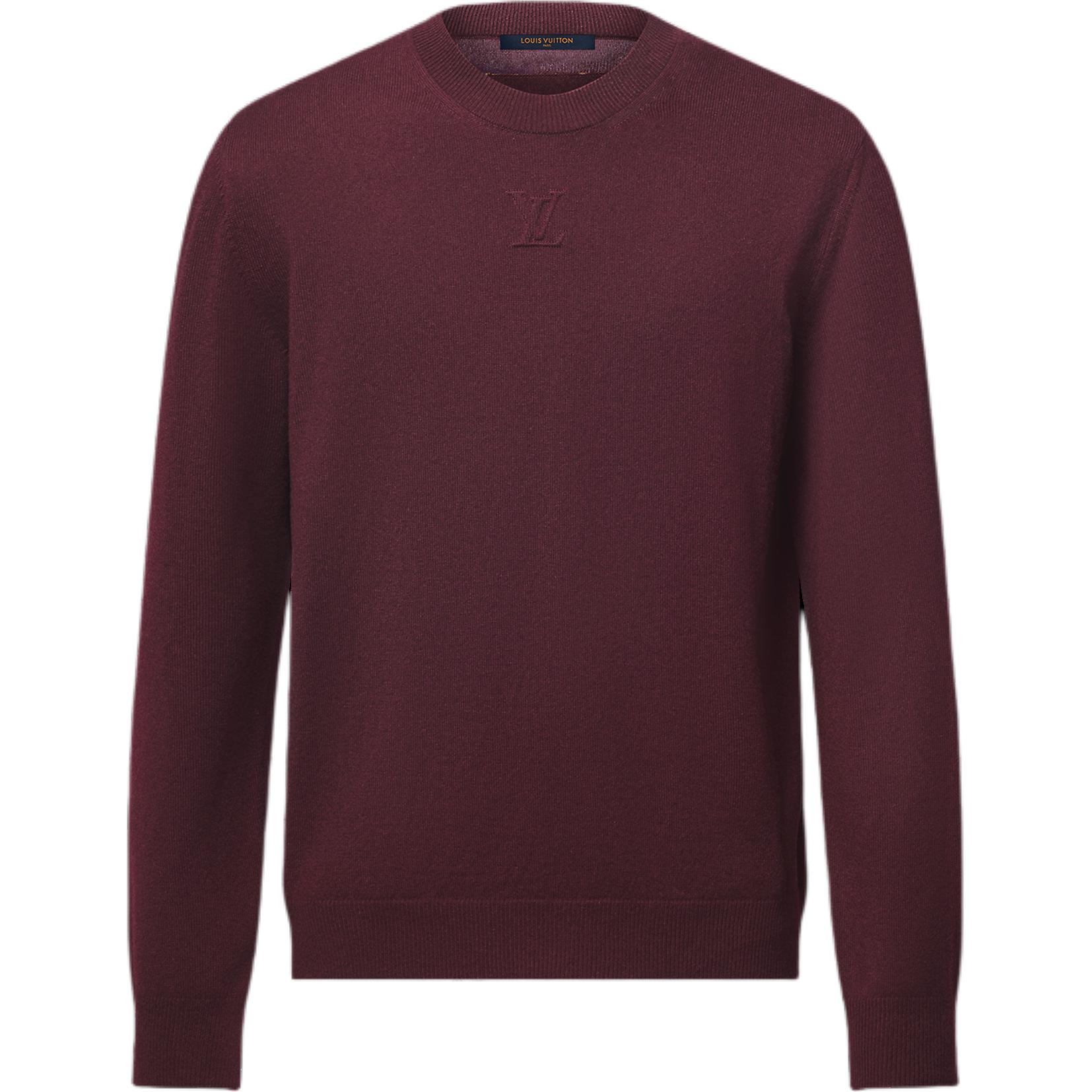 

1AGIHS Lvse Lv Футболка с вышивкой LOUIS VUITTON, Бордово-красный