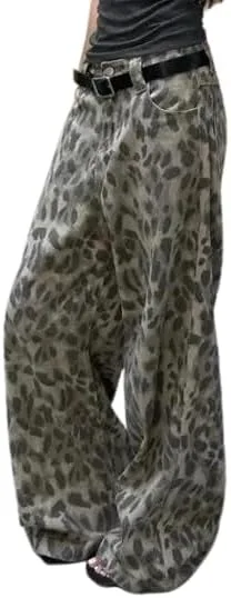 

Женские джинсы oversize в леопардовом принте Ponitrack