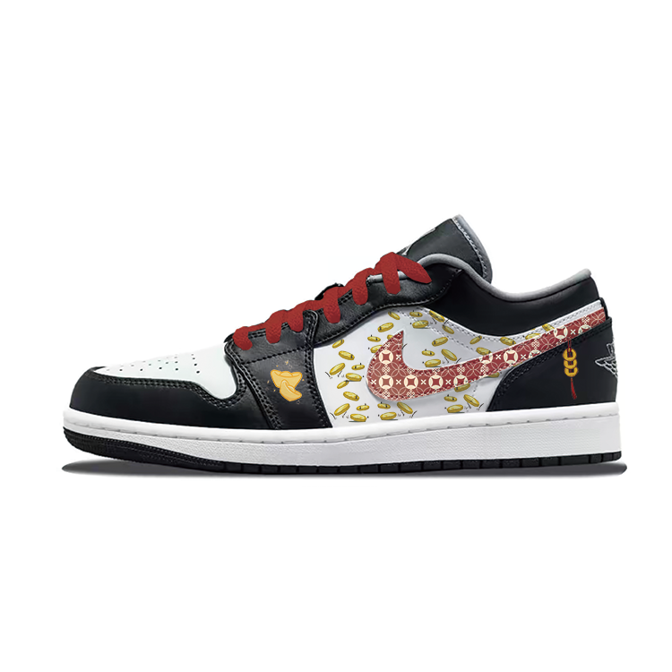 

Jordan Кроссовки Air 1 Wealth Slip Resistant Abrasion Resistant Low top Vintage Unisex Black White