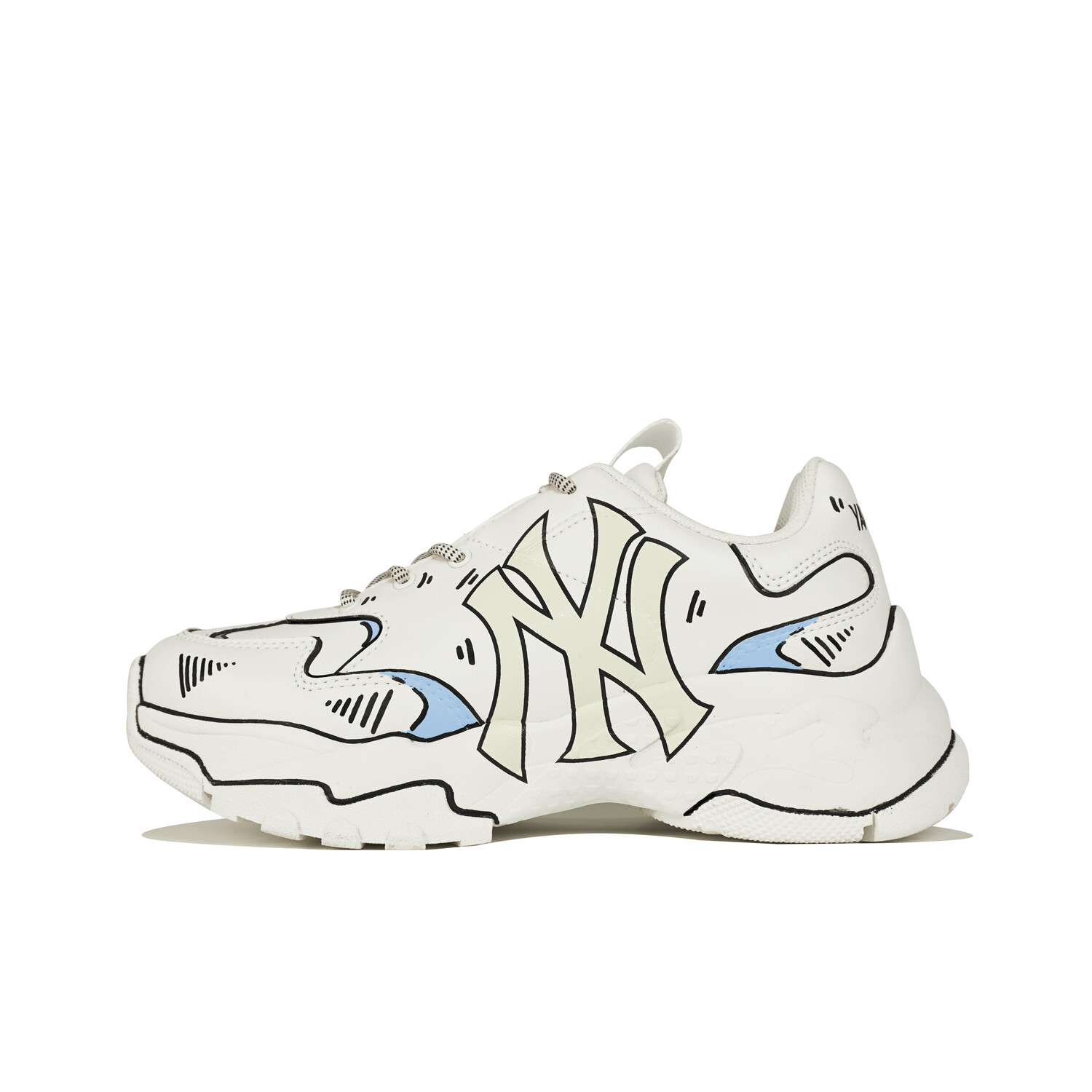 

Кроссовки MLB Chunky Sneakers Unisex Low-top Blue, белый