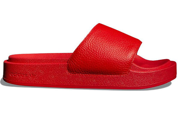 Тапочки ivy park x slides 'ivy heart' Adidas, красный — фото 2
