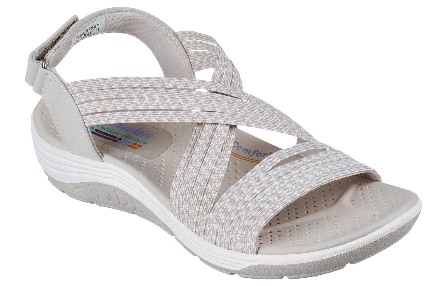 Пляжные сандалии женские серые/белые Skechers — фото 3