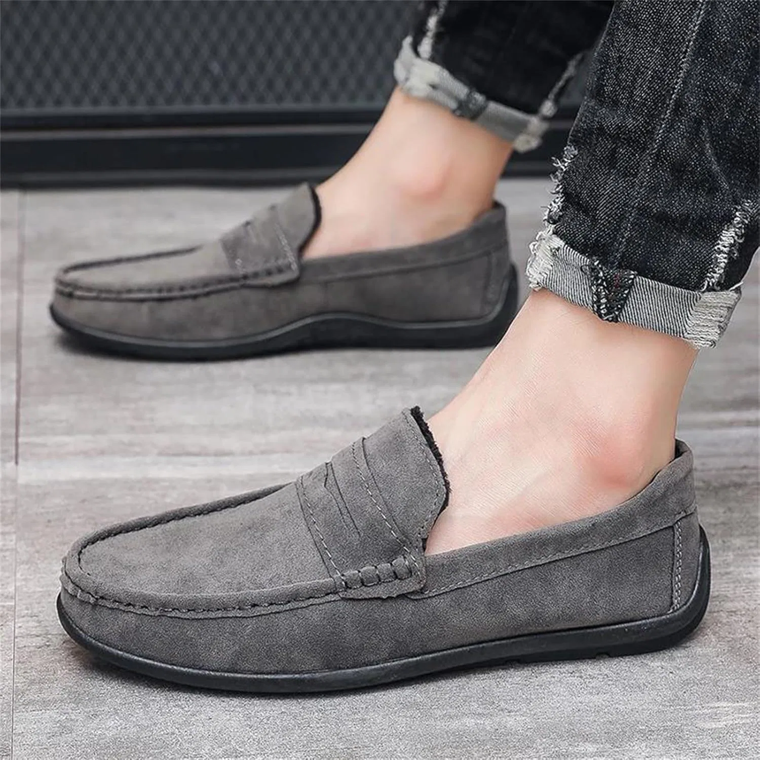 Лоферы мужские Warm Lined Loafers, серый — фото 3