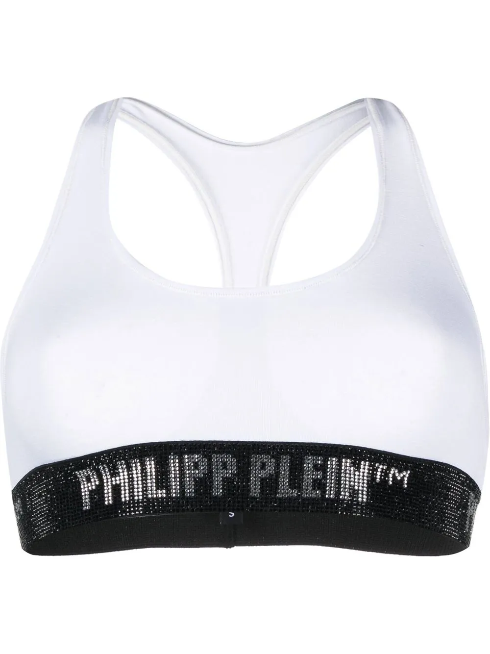 

Спортивный бюстгальтер с логотипом Philipp Plein, белый