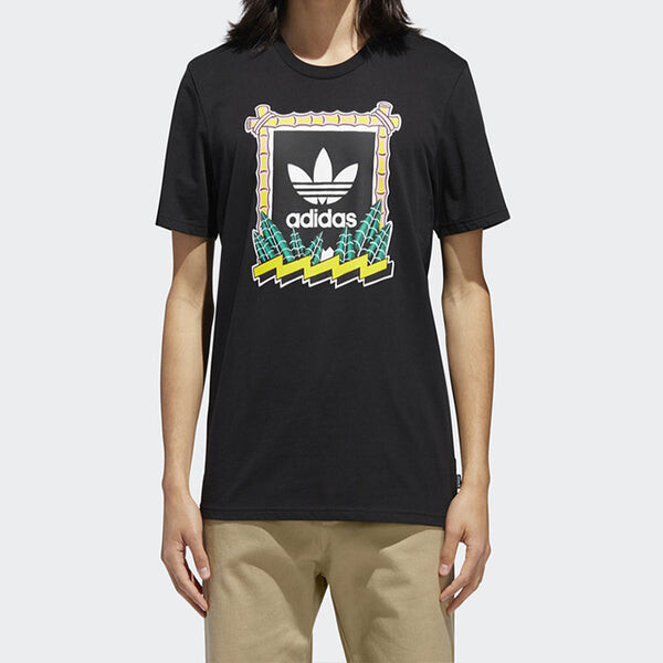 Футболка originals sports loose breathable short sleeve black Adidas, черный — фото 3