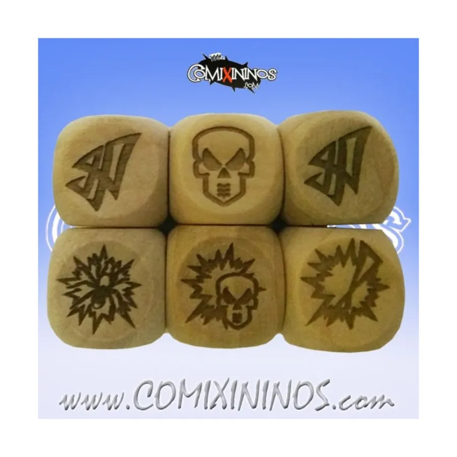 

d6 Кубик лесного эльфа, 20 мм (3), Fantasy Football Miniatures - Wooden Dice (16mm)