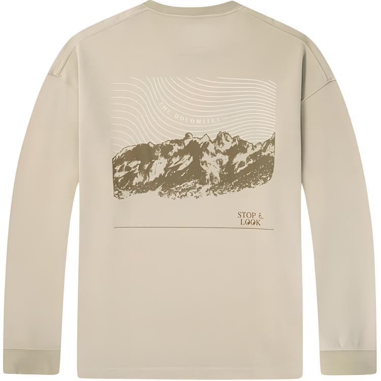 

Футболка унисекс с рукавом дроп-шиплер коричневая Columbia