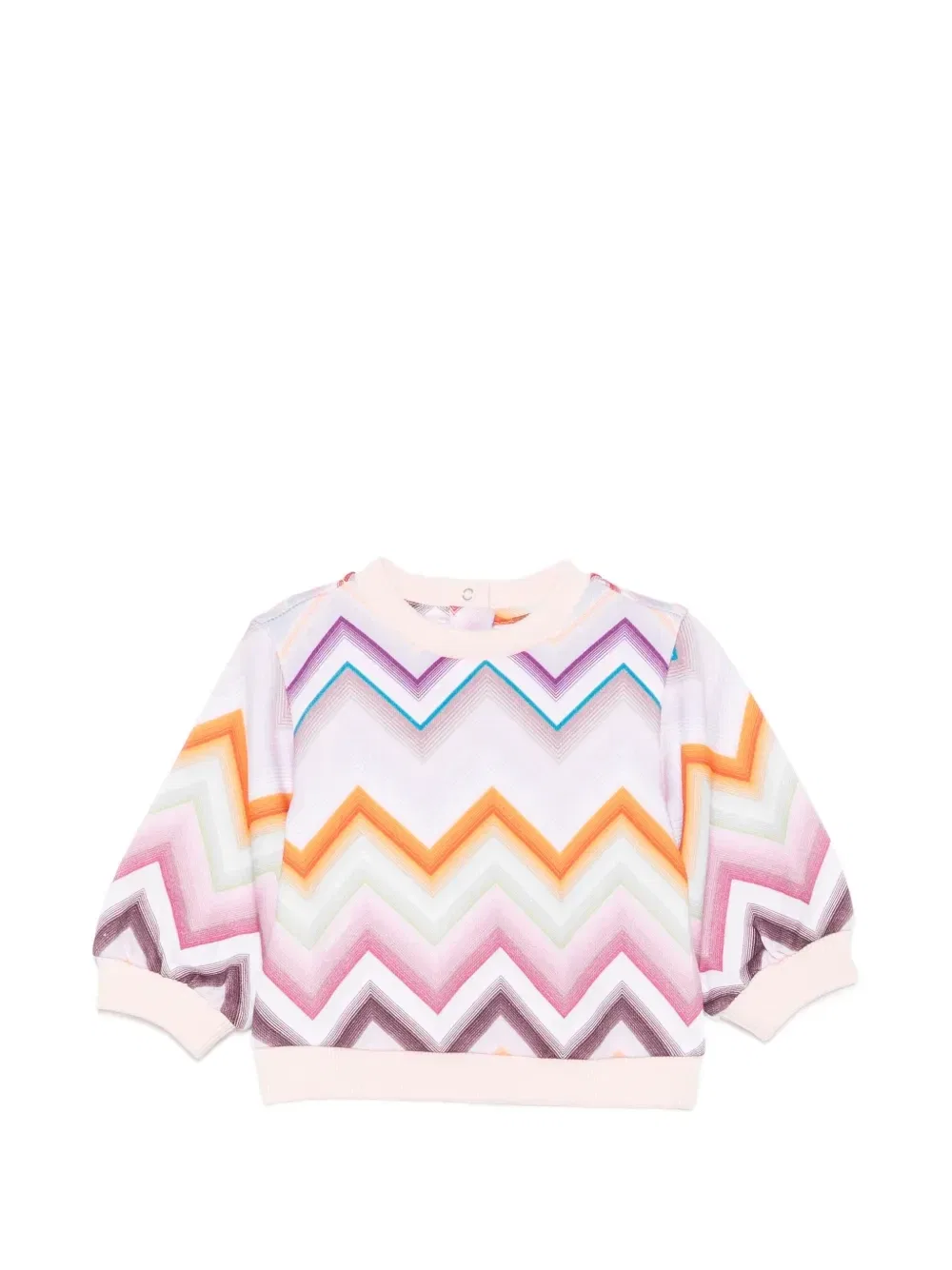 Свитшот с узором «зигзаг» Missoni Kids, розовый