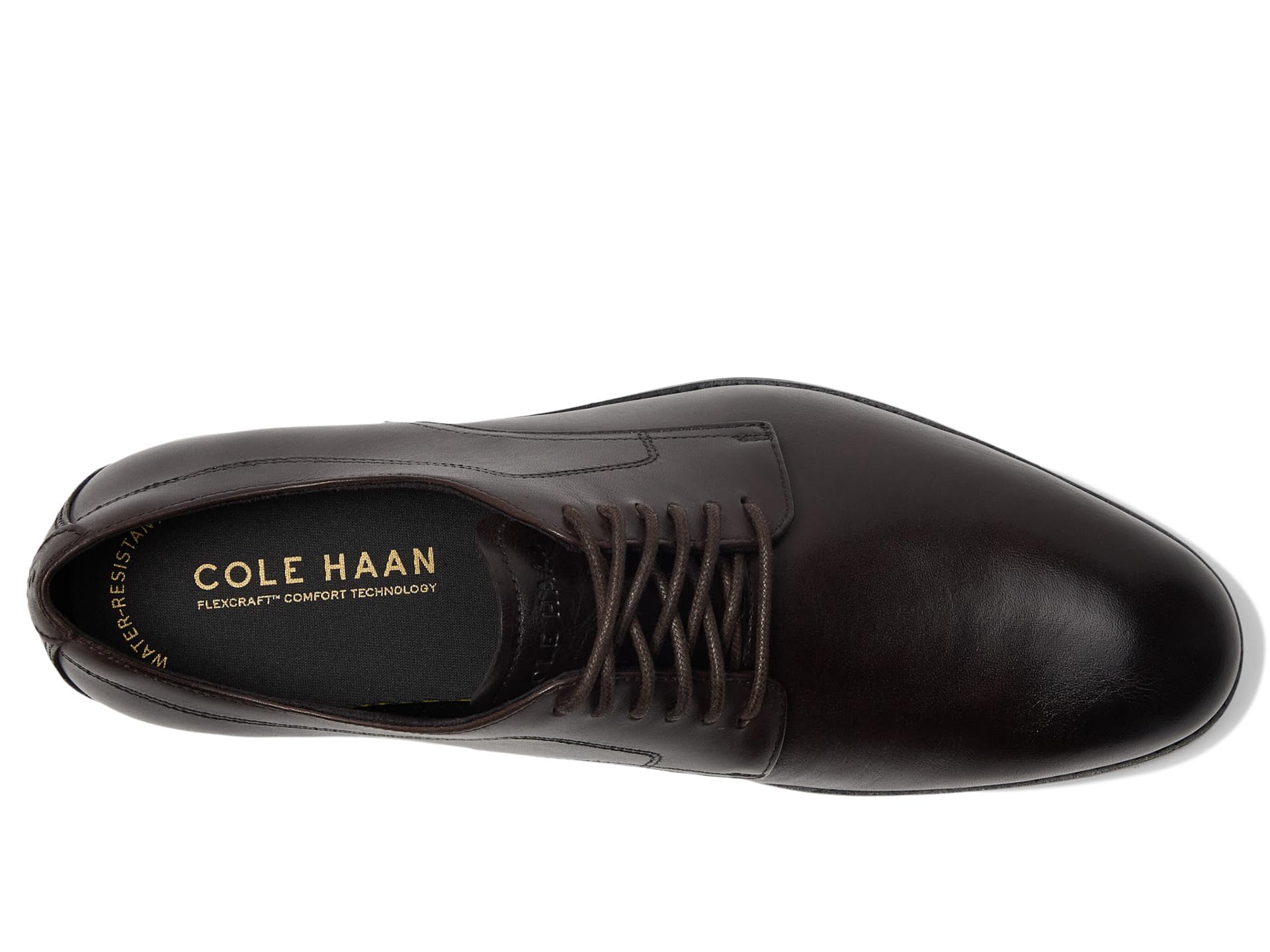 Оксфорды Cole Haan Harmon Grand Plain Toe Oxfords, цвет Dark Chocolate/Black Waterproof — фото 2