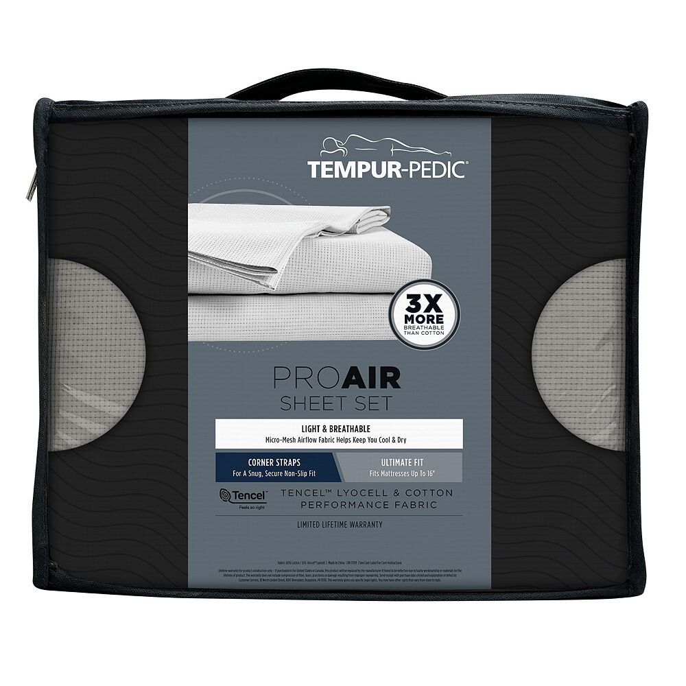 

Комплект простыней или наволочек Tempur-Pedic Performance Pro Air, цвет Silver Sconce