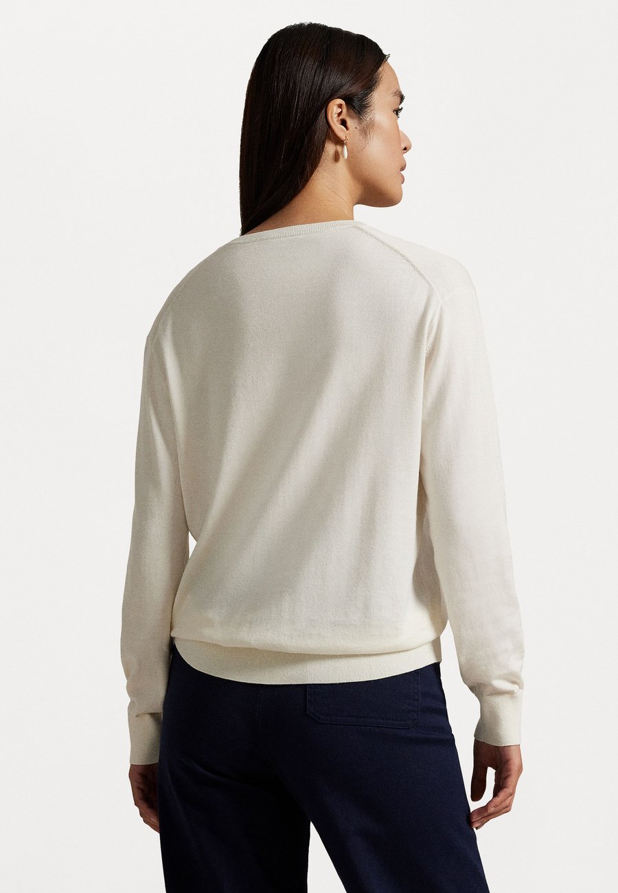 Джемпер Polo Ralph Lauren COTTON V-NECK SWEATER, Collection Cream/Off-White — фото 3