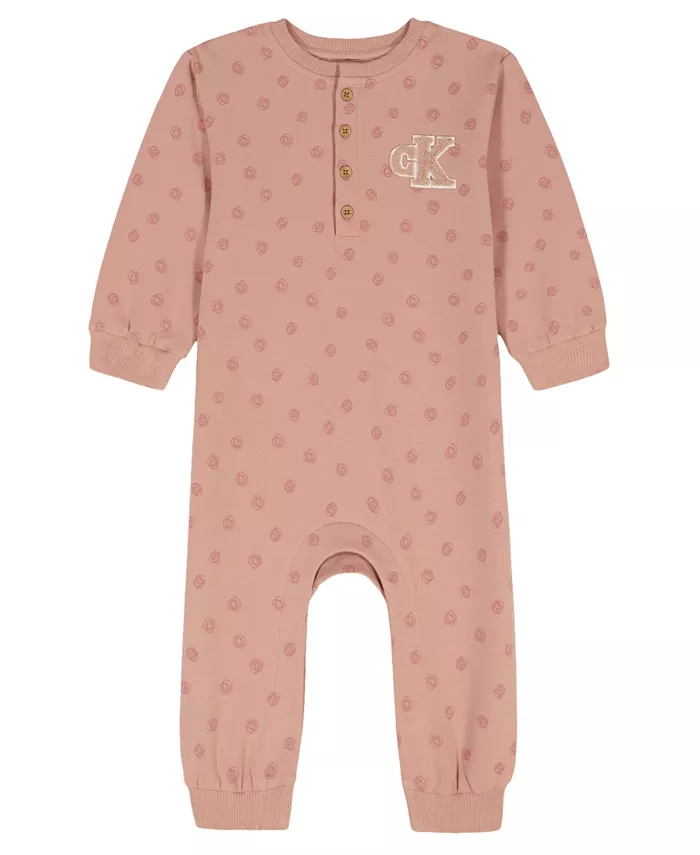 

Комбинезон с круглым вырезом для девочек Calvin Klein, розовый