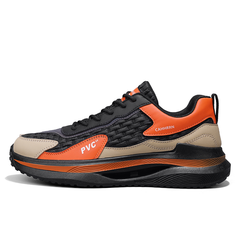 

Bull charm Износостойкие мужские лоу-топы повседневные черно-оранжевые, цвет Black Orange