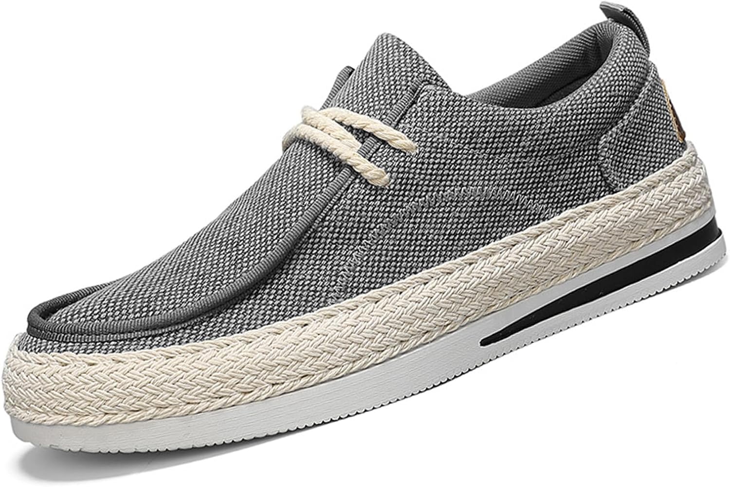 

Мужские дышащие мокасины из канвы, лодочные туфли, удобные с круглым носком, низкие, без шнуровки, на открытом воздухе, нескользящие, повседневные кроссовки для ходьбы Bnwelk, серый