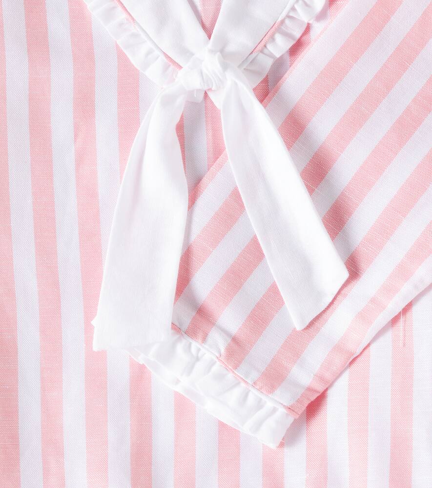 Платье Aranda из хлопка и льна в полоску La Coqueta, Pink Stripe — фото 2