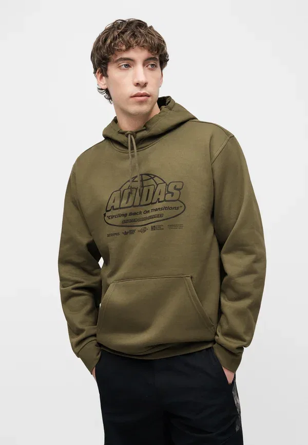 Толстовка Adidas Originals, оливковый страта — фото 4