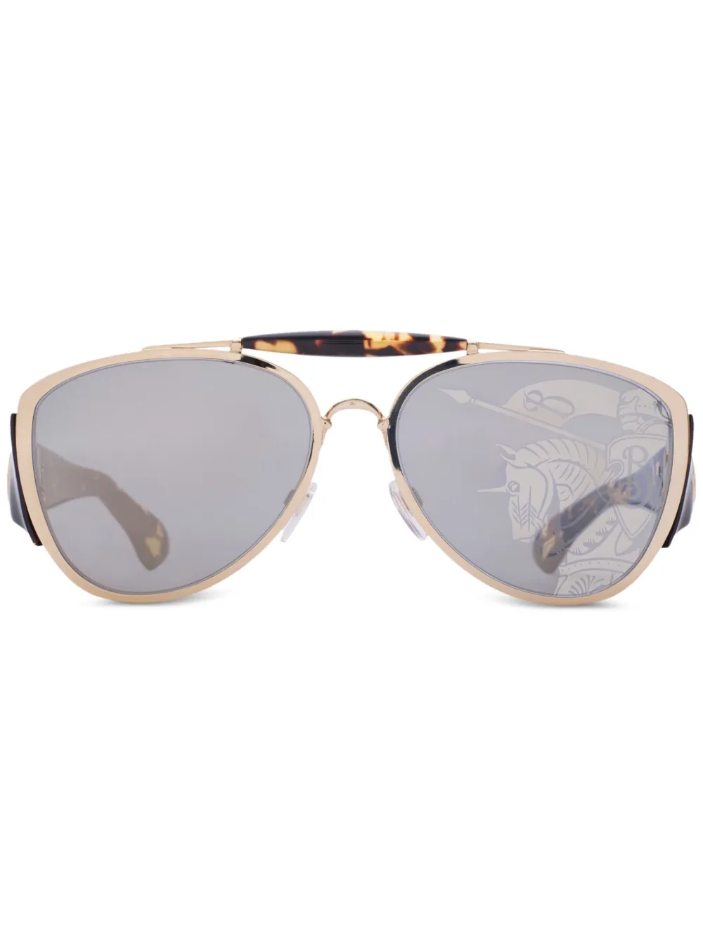 

Солнцезащитные очки-пилоты Shield Burberry Eyewear, золотой