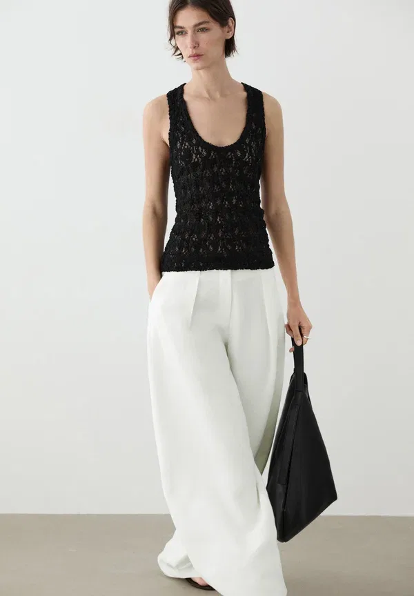 Блуза Massimo Dutti, черный — фото 3